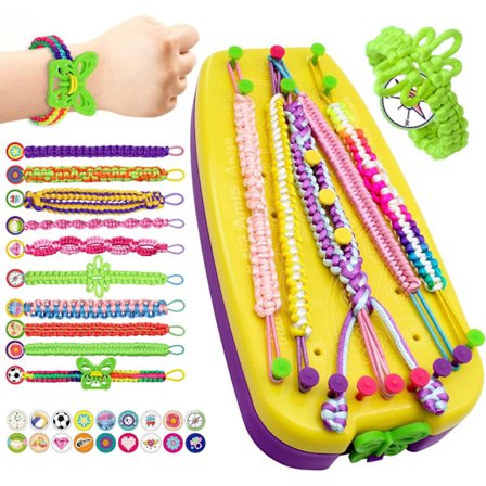 Friendship Armband Making Kit, Art and Craft Kit för tonårsflickor, DIY Friendship Armband Kit med flätvävstol, Födelsedagspresenter Leksaker för 