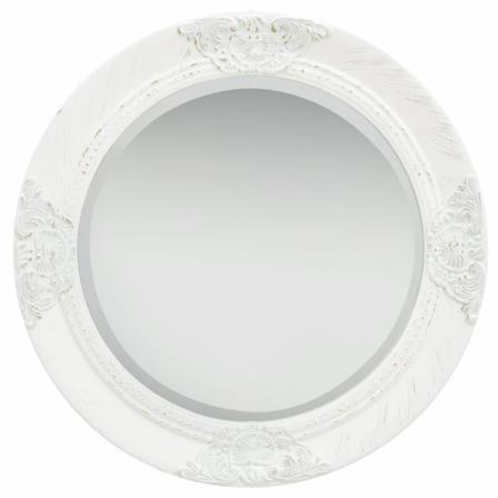 Vidaxl Väggspegel Barockstil 50 Cm Vit Vit