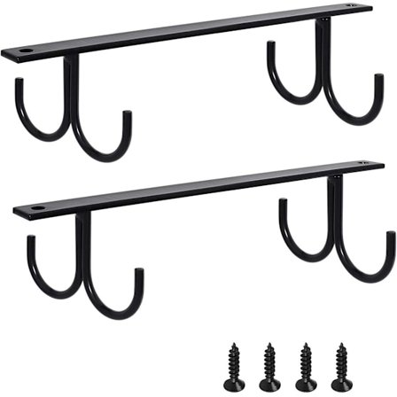 Mugghållare under skåp, rustik mugghållare, kopphållare under hylla, hängande krokar