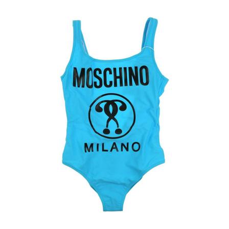 Moschino Swimsuit Logo blue , Blauw , Dames , Maat: L