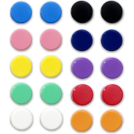 Whiteboard Magneter - 20 stk. Kjøleskapsmagneter - Kjøleskapsmagnetsett - Sterke magneter