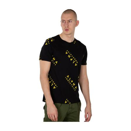 Alpha Industries, T-Shirts Zwart, Heren, Maat:M