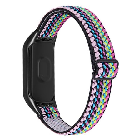 Xiaomi Mi Smart Band 4 / 3 klockarmband i elastisk nylon - Färgglad Rand