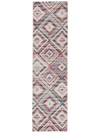 Layla Tapis D’intérieur/Extérieur Lavable 80X300 Petit Multicolore Géometrique Couloir