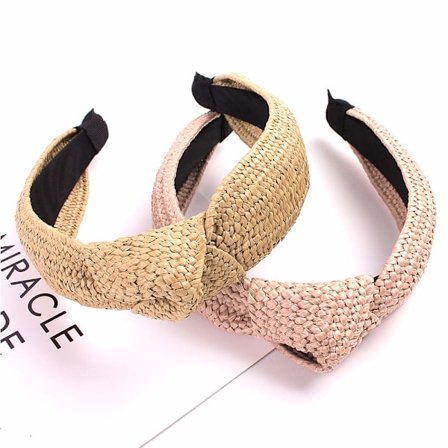 Hodebånd for kvinner - Ivyu knyttet turban søte hodebånd strå