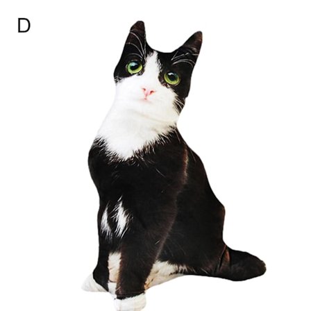 50cm Simuloitu kolmiulotteinen täytetty tyyny söpö kissa pehmolelu lasten nukke(D)