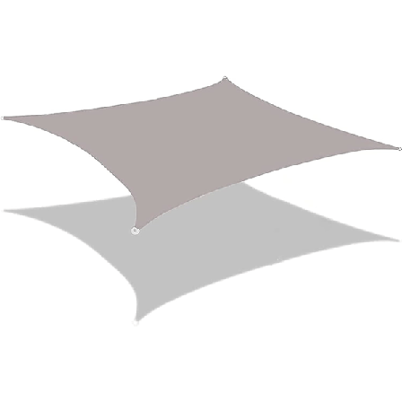 Udendørs Rektangulær Solsejl, Vandtæt, Oxford Stof, 3 x 4 Meter (Grå)