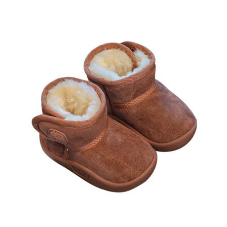 Barn Rund Tå Plyschfodrad Kort Bootie Casual Varma Vinterskor