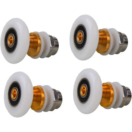 Dusjdørruller Løpere Diameter 27mm for Baderom Glass Skyvedør Lager Ruller Glassdørruller Erstatning (4 stk, flerfarget)