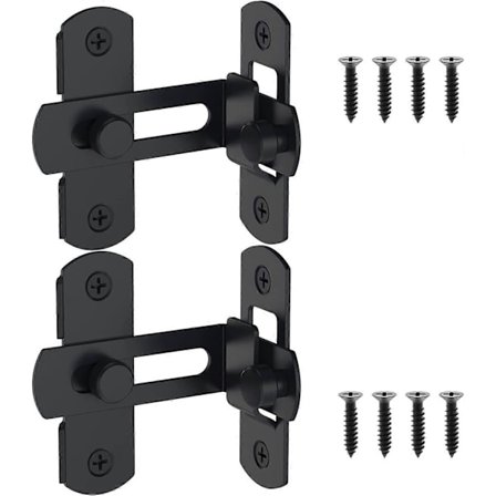 Käännettävä liukuoven lukko, 90 asteen ruostumattomasta teräksestä valmistettu kulmalukko, näytön oven pysäytinlukko, koukkusilmukko lukko, taitto-