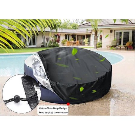 Rundt Badekar Trekk Vanntett Polyester Utendørs Spa Trekk For Badekar/Boblebad Spa Utendørs Bærbar 230*110cm