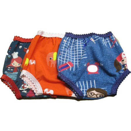 3-pack trosor I grön,orange,blå till Baby Born, dockkläder.