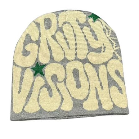 Strikkehue Hue Beanie Bonnet GREY&BEIGE