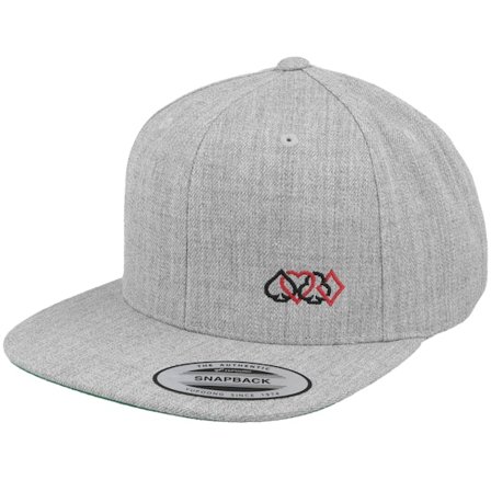 Iconic - Gris snapback Gorra - Ace Hearts Spades Clubs Heather Grey Snapback @ Hatstore