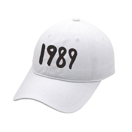 Miesten, naisten ja unisex Taylor Swift 1989 Retro Baseball -lippis, säädettävä Snapback Vintage Sun Sports Hat Fans -lahjat [LGL] White