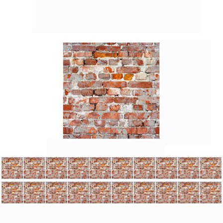 20 kpl 3D-tiiliseinätarra, itseliimautuva seinätarra 1 1