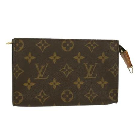 Louis Vuitton Vintage, Pre-owned Canvas pouches Bruin, Dames, Maat:ONE Size,leer