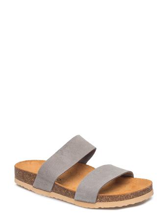 Biabetricia Twin Strap Sandal Shoes Summer Shoes Flat Sandals Grå Bianco