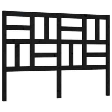 Vidaxl Sänggavel Svart 166x4x104 Cm Massiv Furu Svart