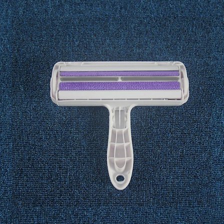 Genanvendelig kæledyrshårsfjerner - Genanvendelig katte- og hundehårsfjernerbørste - Miljøvenlig kæledyrspelsfjerner til tæpper, tøj, sofa - Lilla