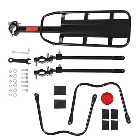 Snabbkoppling för cykelbaksäte Justerbar Mountainbike-bagagehållare med reflektor