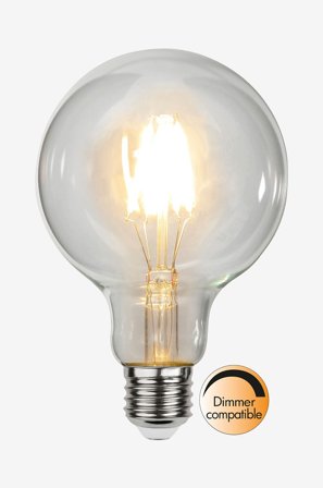 Star Trading - LED Lampa E27 G95 - Transparent - Ljuskällor & glödlampor - Från Homeroom