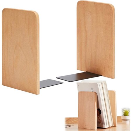 Träbokstöd, Kreativa Bokstöd i Bambu, Handgjorda i Bokträ