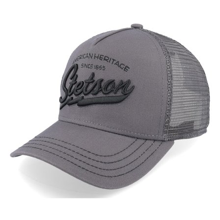 Stetson - Grå trucker Caps - Kids American Heritage Classic Grey Trucker @ Hatstore