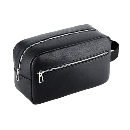 Quadra Tailored Luxe PU Wash Bag One Size Svart
