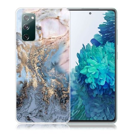 Marble Samsung Galaxy S20 FE 5G / S20 FE Etui - Blålig guldmarmor