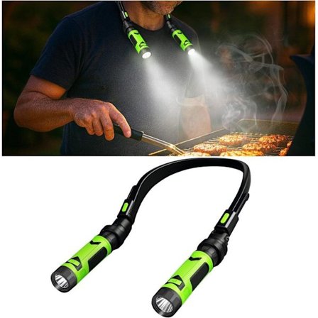 Nakkelykt BBQ-lampe USB-C Oppladbar Håndfri Magnetisk Grillbelysning for Utendørsbruk