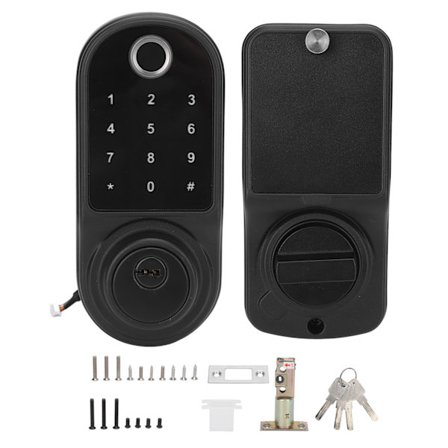 Smart Dørlås med Fingeravtrykk, Passord, Berøringsskjerm for TUYA APP for Dører i Hjemmet og Hoteller 40‐55mm