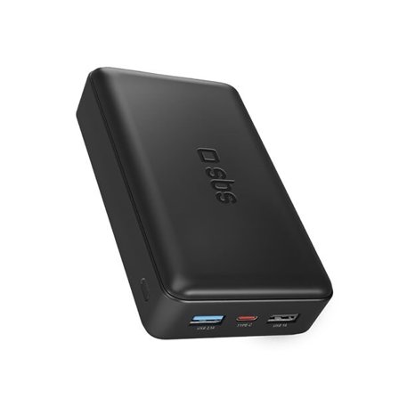 Powerbank Puro Fast 20000 mAh 2x USB-A + 1x USB-C - svart