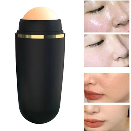 Ansiktsoljeabsorberende rulle T-sone Oljefjerning Rullestift Ball Kvisefjerner Ansikt Skinnende Skiftende Vulkansk Stein