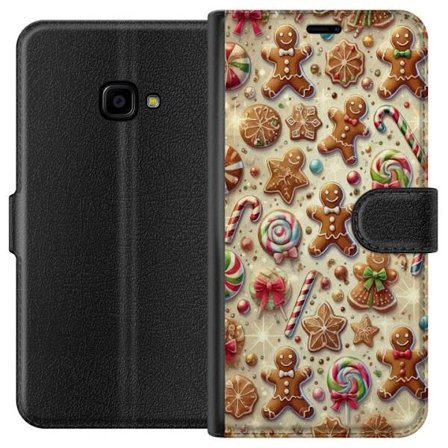 Yhteensopiva Lompakkokotelo Samsung Samsung Galaxy Xcover 4 Joulumotiiivi piparkakkujen, tankojen ja värikkäiden joulusuklaisten kanssa