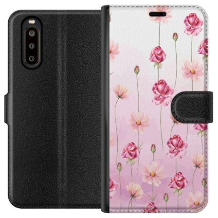 Kompatibel Tegnebogsetui til Sony Xperia 10 II Rose Petal Whisper