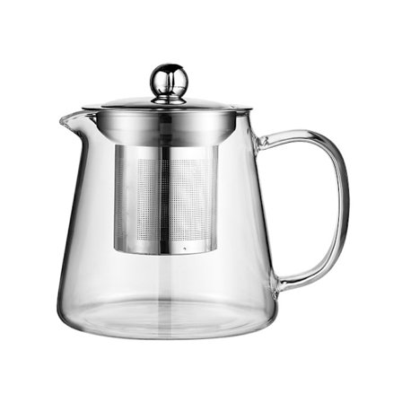 950ml Borosilikat Glas Tekande Varmebestandig Firkant Glas Tekande Tesæt Filter Mælk Oolong Tepo