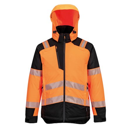 Portwest Hi-Vis Vinterjacka för män M Orange/Svart