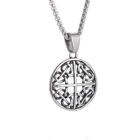 Häxknut Halsband Rostfritt Stål Magisk Knut Pagan Häxkonst Symboler Hänge Keltisk Knut Halsband Smycken Gåvor för Kvinnor