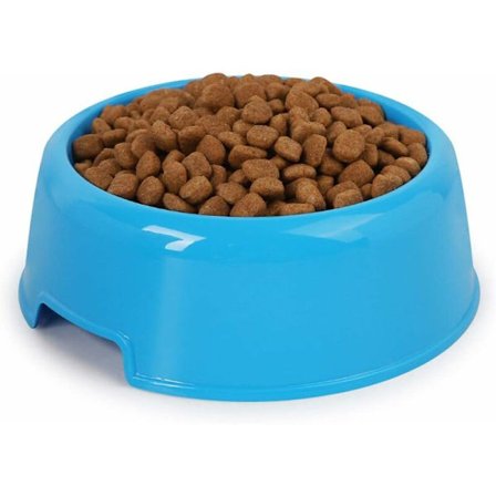 1 rund genanvendelig plastikskål til katte og hunde - Til indendørs og udendørs brug - Sunny Blue
