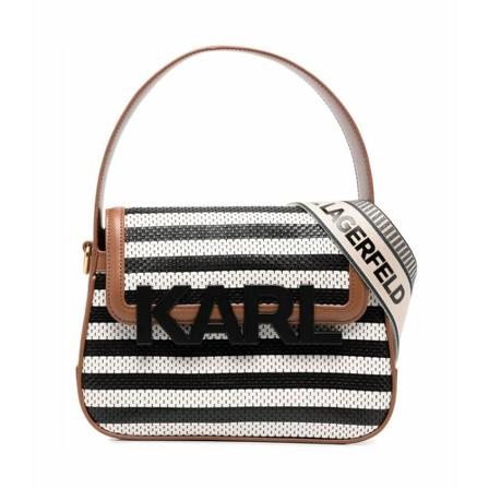 Karl Lagerfeld, Crossbody BAG Wit, Dames, Maat:ONE Size,strepen