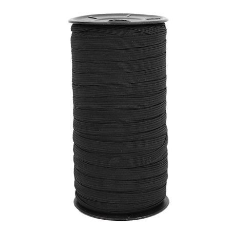 8mm 100yard Elastisk Bånd Sytilbehør Flat Strikket Elastisk Håndverk For Klær Diy (svart)