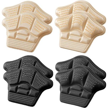 4 par hælpuder, overdimensionerede sko hælgreb, selvklæbende hælpude, hælgreb til overdimensionerede sko til mænd og kvinder