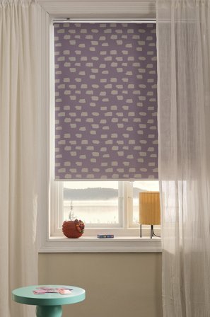 Jotex - Rullegardin - Høyde 165 Cm Lilla/hvit - WYANDRA - Kjøp Barnegardiner hos Jotex