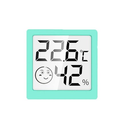Digitalt termo-hygrometer Temperatur fugtighedsmåler GRØN