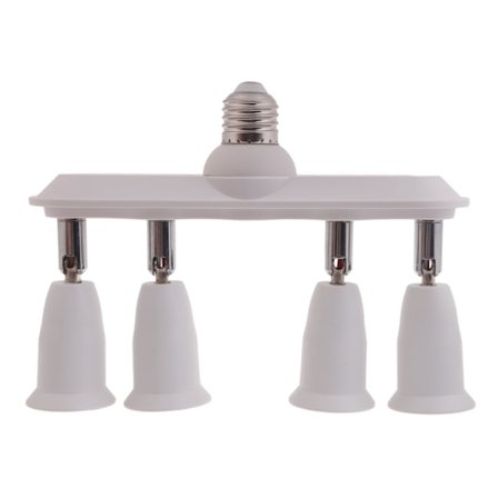 3/4/5-i-1 E27 til E27 Lysbase Stand Lampe Pære Fatnings Splitter Adapter Holder Justerbar Lampe Fatningsforlænger 110-265V
