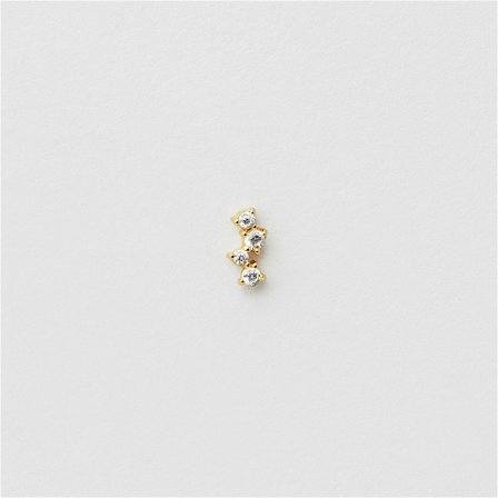 Ava Piercing - 18K GULDPLÄTERAT STERLING SILVER - Safira