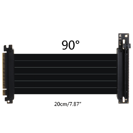 Gen3.0 PCI-E 16x til 16x Riser Extender PCIe Mining-kabel til ENTHOO Evolv Shift PH-ES217E/XE PK-217E/XE ITX-moderkort 90 grader 20CM