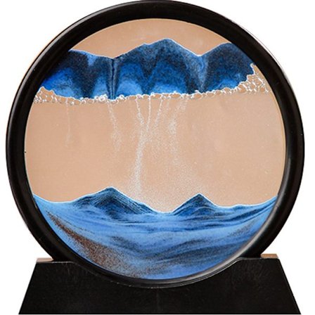 3D kvikksandmaleri dekorativ kunst timeglass stue skrivebord dekompresjon hjemmedekorasjon gave 7 tommer