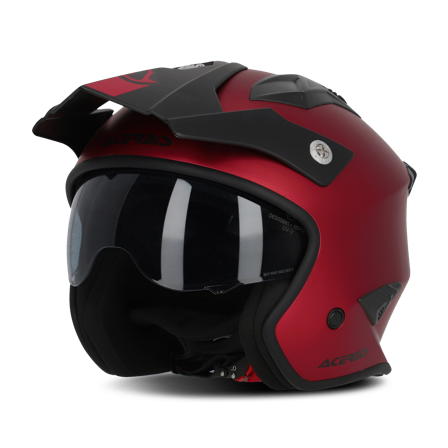 Acerbis Jet Aria Metallic Open Face Helmet Red M
